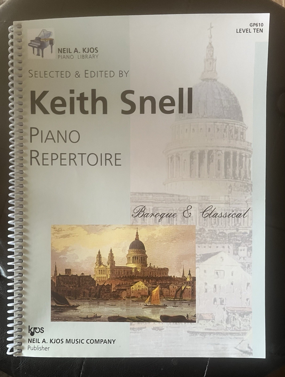 Keith Snell Piano Repertoire Baroque & Classical Spiral Bound 100 pgs Level 10