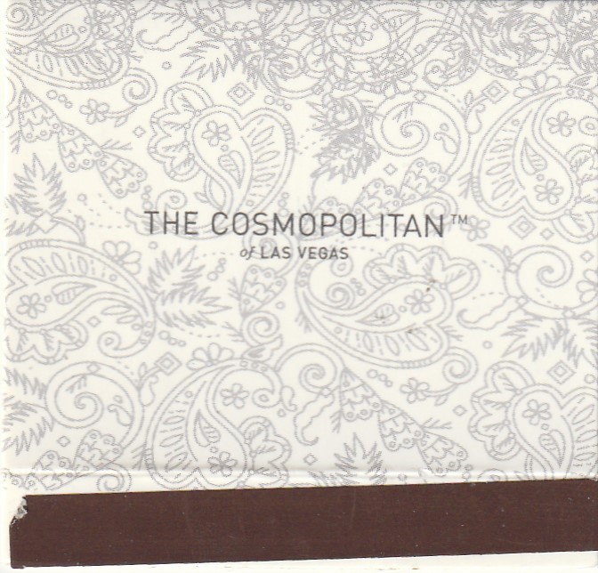 The Cosmopolitan Hotel Casino Matchbox Cover Las Vegas icmsc5