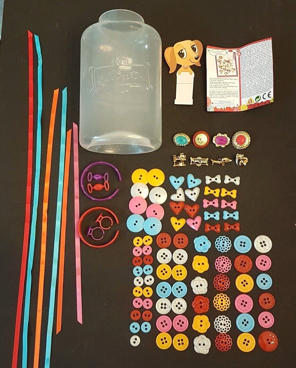 LA DEE DA Kick Button DIY Jewelry Craft Kit used partial package Spin Master