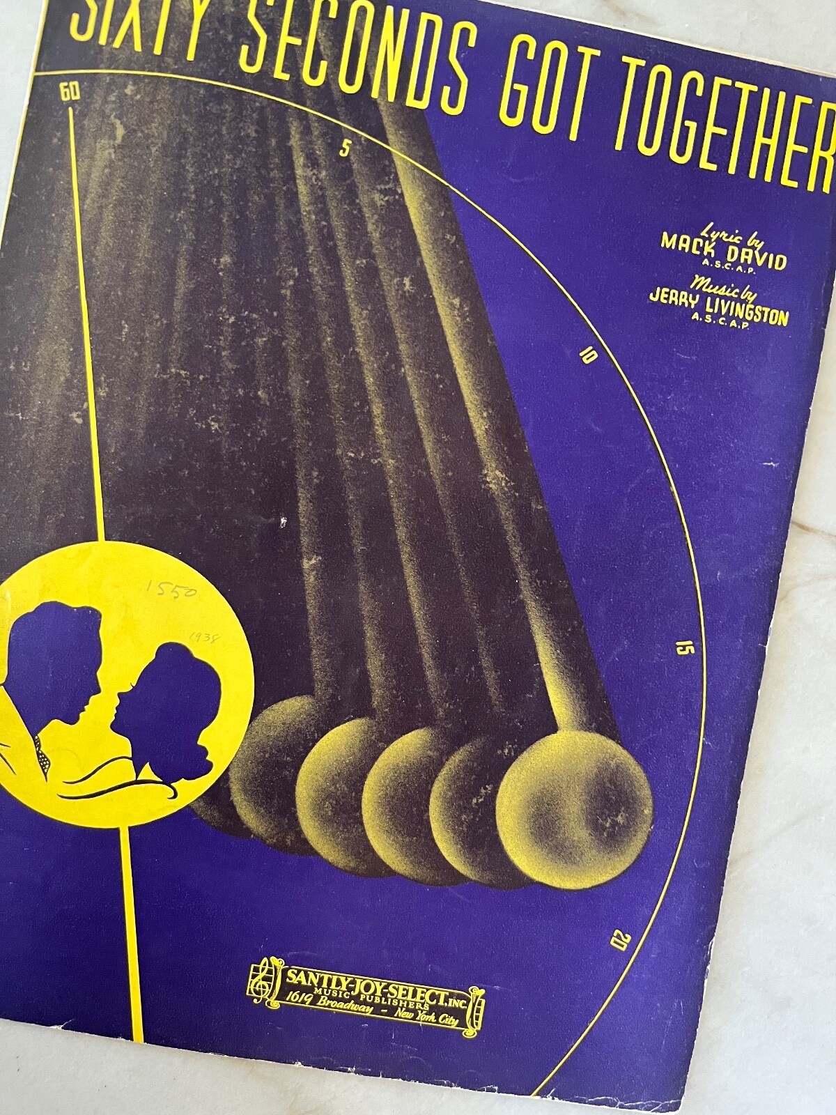 1938, Sixty Seconds Got Together, Vintage Sheet Music