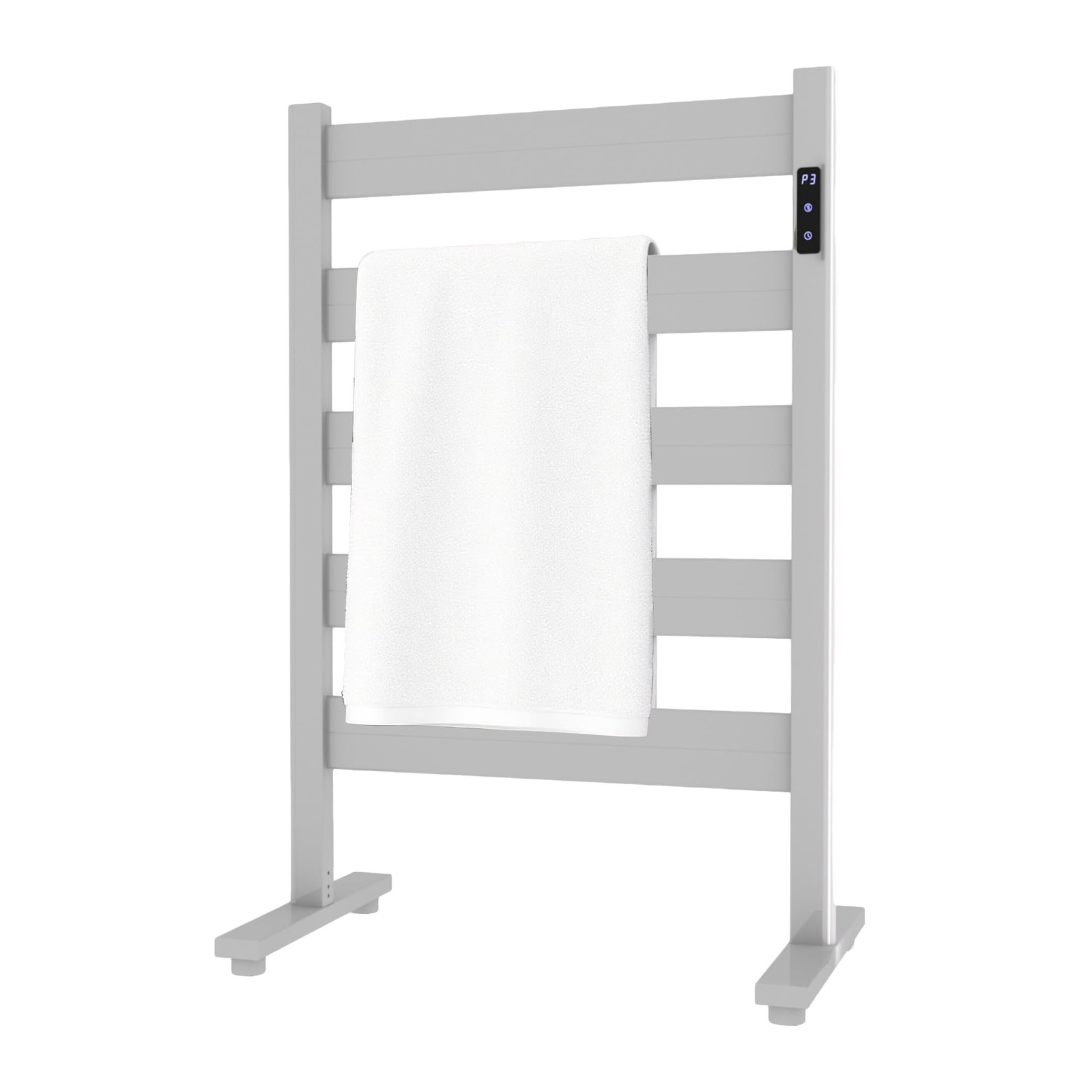 Freestanding Towel Warmer – 5-Bar Heated Towel Rack with Timer & Adjustable T...