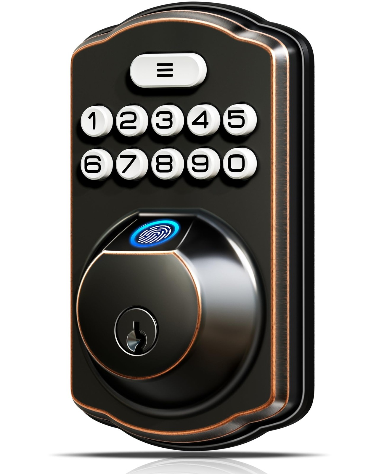KS02A Fingerprint Keyless Entry Door Lock, Auto Lock, Electronic Keypad Deadb...