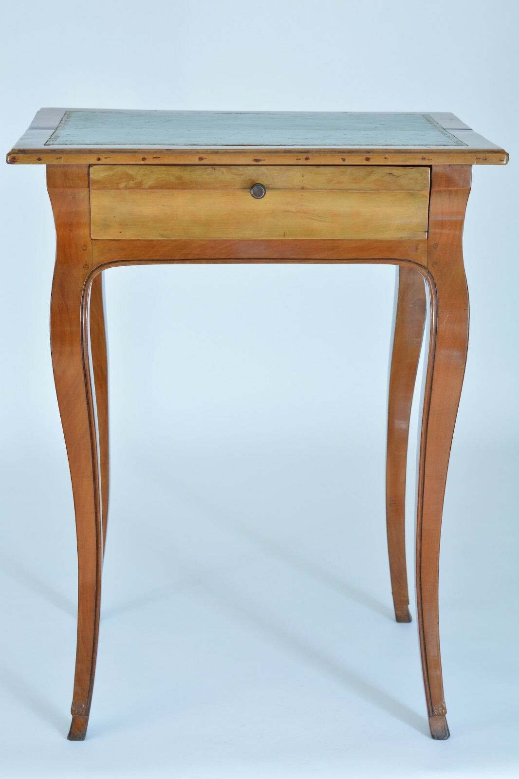 Ancienne Table écritoire D’époque Louis XV Bureau De Dame Cerisier Mouluré 18e