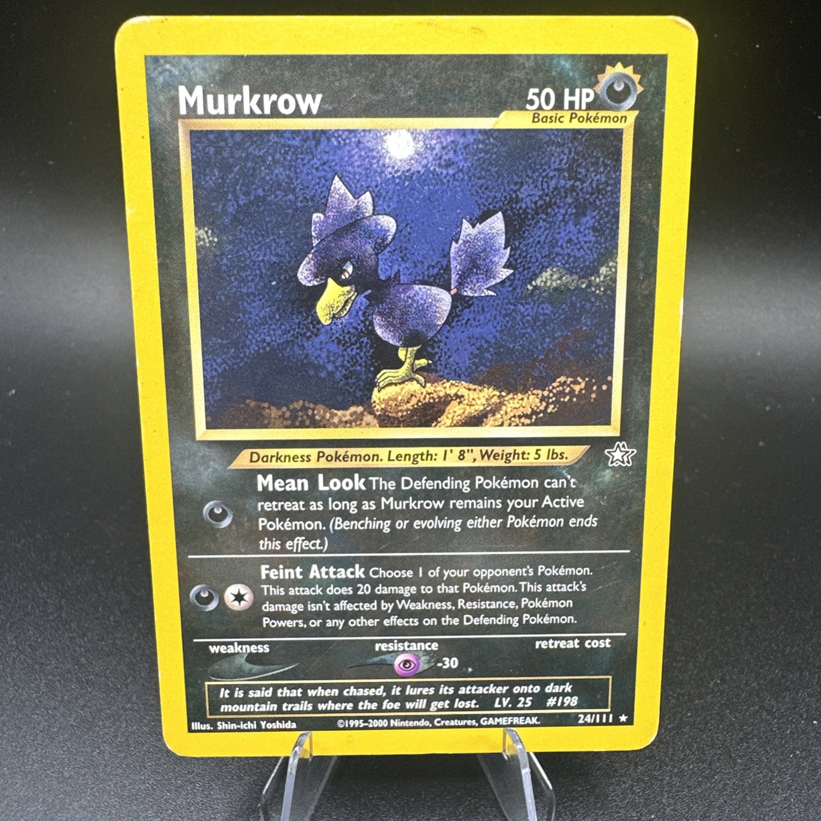 Pokemon TCG Murkrow 24/111 Neo Genesis Non Holo Rare MP