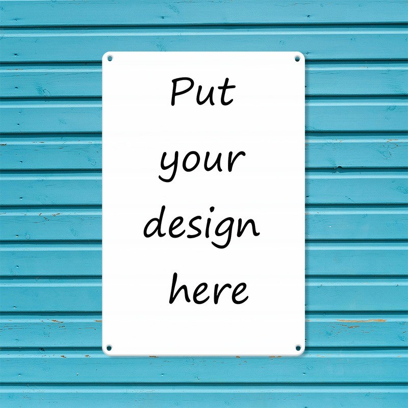 2D Flat Custom Photo/Text/Logo Vintage Retro Wall Decor Metal Iron Signs 12*8"