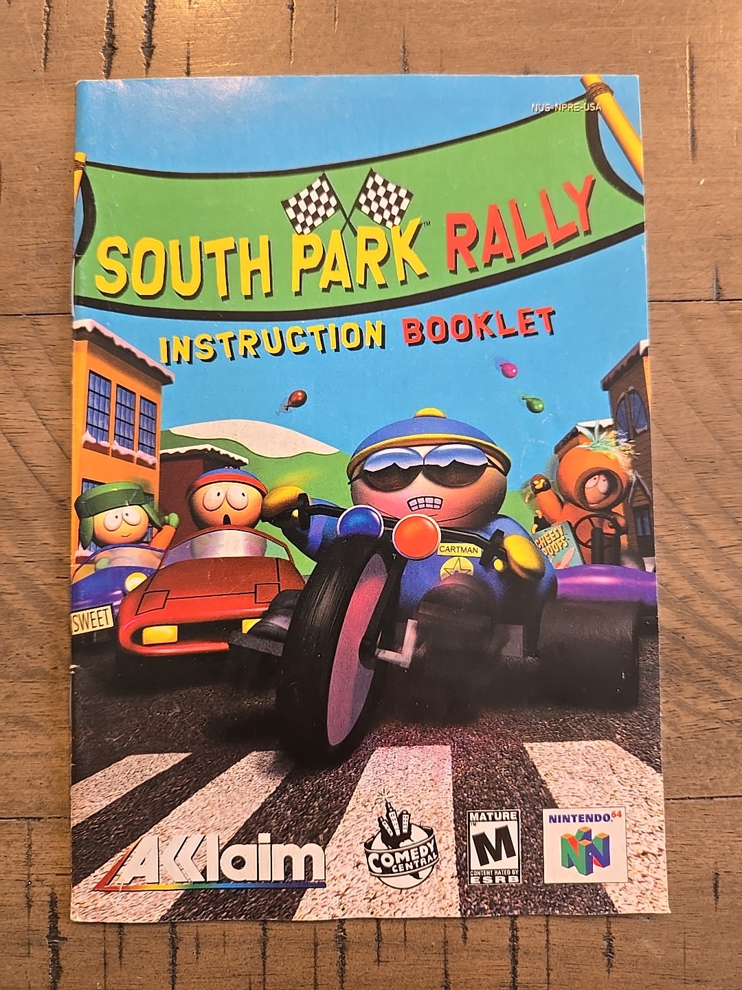 Original Manual Instruction Booklet For South Park Rally N64 