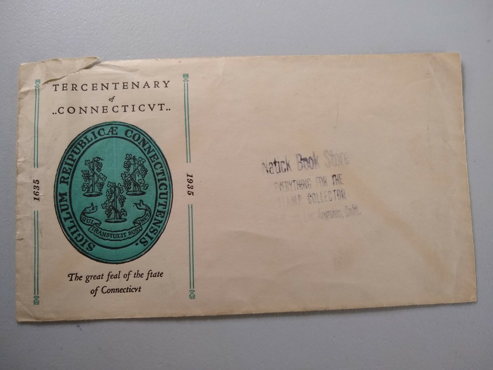 Letter Cover - Tercentenary of Connecticut