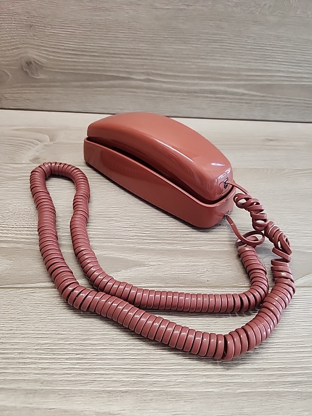 Vintage AT&T Trimline Phone 210 Touch Tone Push Button 80s Corded Mauve