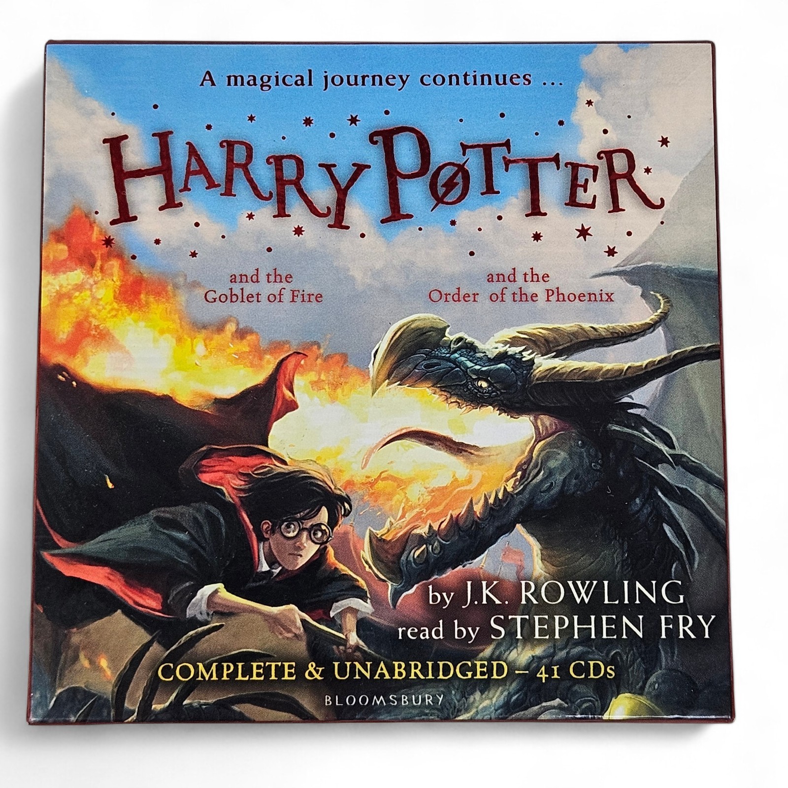 Harry Potter Goblet Fire & Order Phoenix Audio CD Stephen Fry. Excellent!