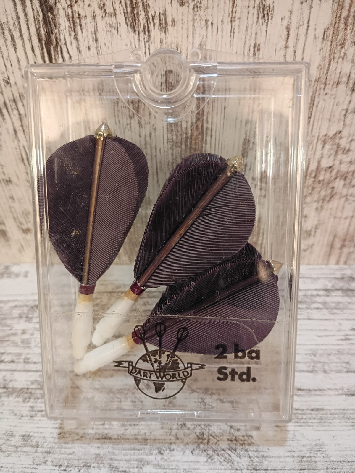 Vintage Dart World 3" Feather Dart Flights Brown New In Package 2ba