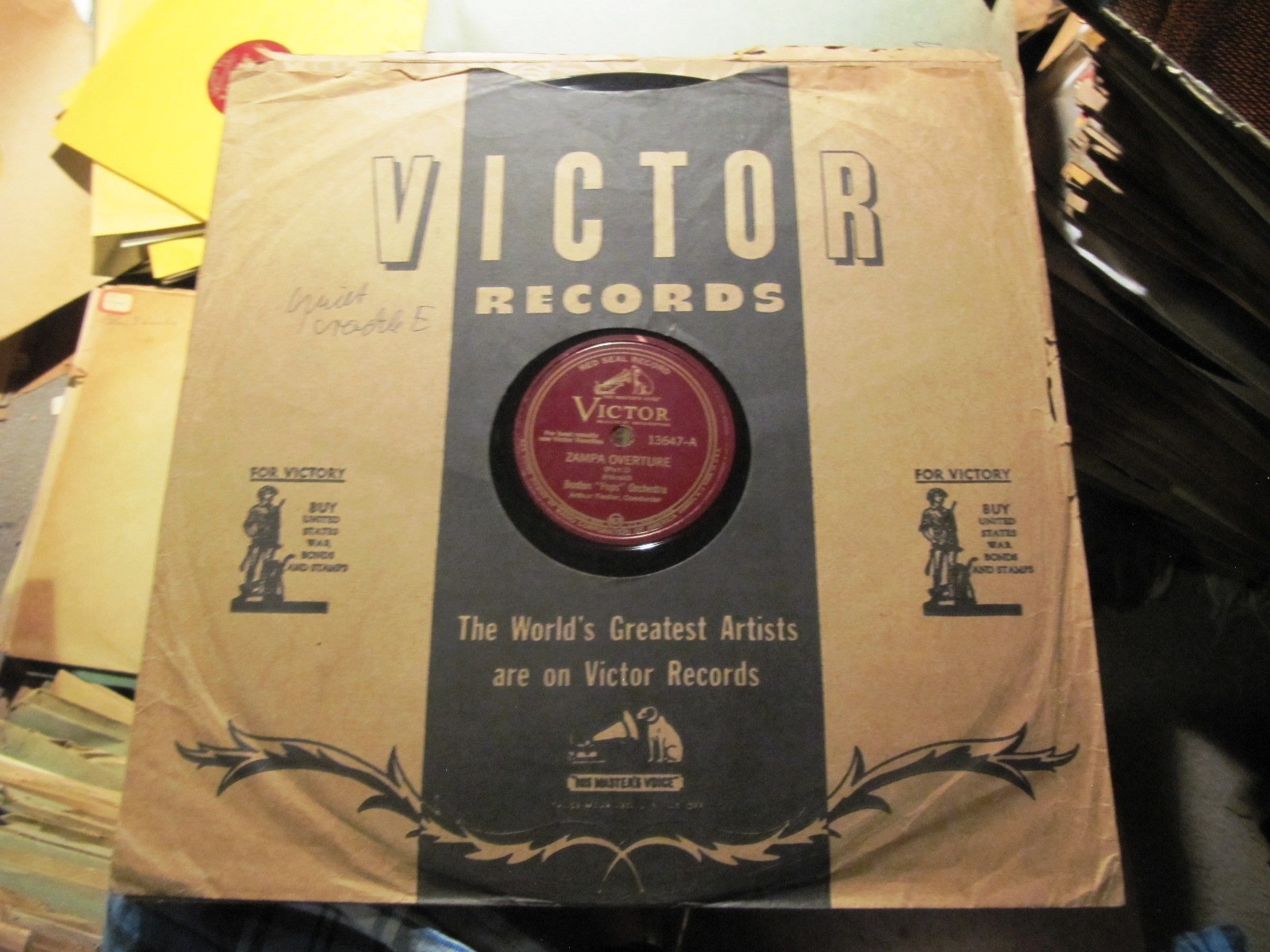 1940 Herold ZAMPA OVERTURE Paris Opera Comique Boston Pops Fiedler VICTOR 13647