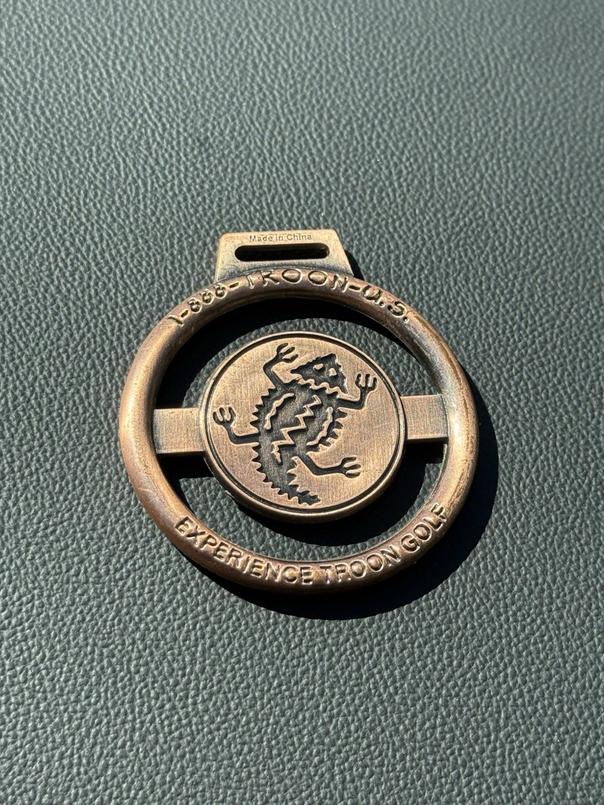 Troon North Golf Club Scottsdale Arizona Bag Tag Medallion Bronze Lizard