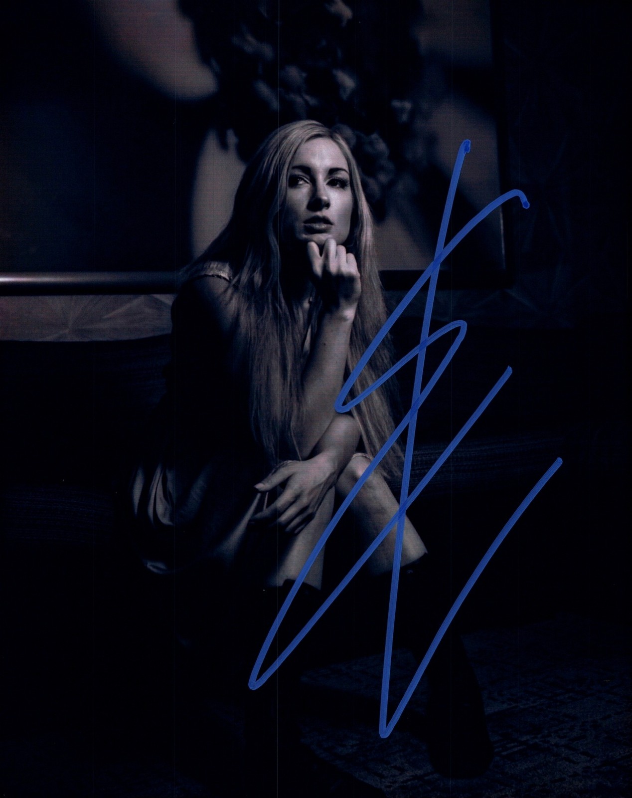 Becky Lynch Pensive Pose Glamour Signed Autographed Photo Authentic 8X10 COA