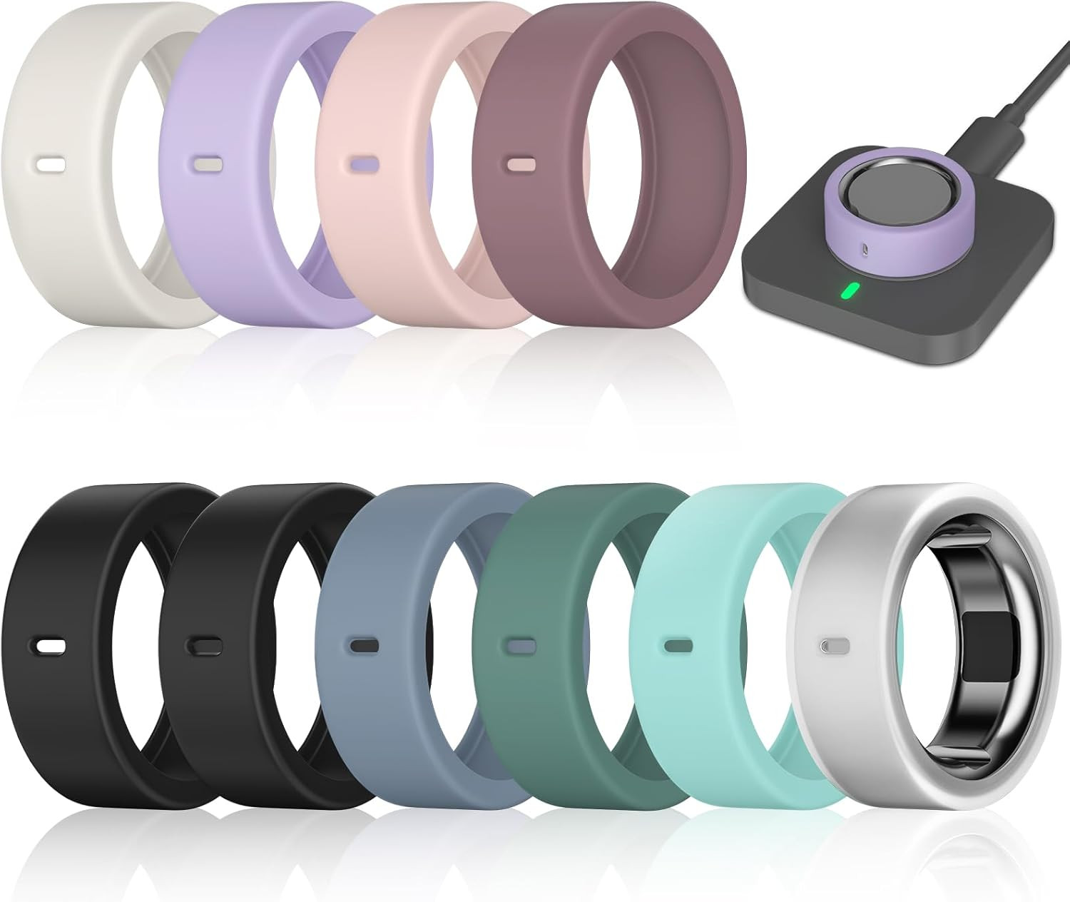 10 Pack Ring Cover Compatible with Oura Ring Gen 4/4 Ceramic, Oura Ring Gen 3 Ho