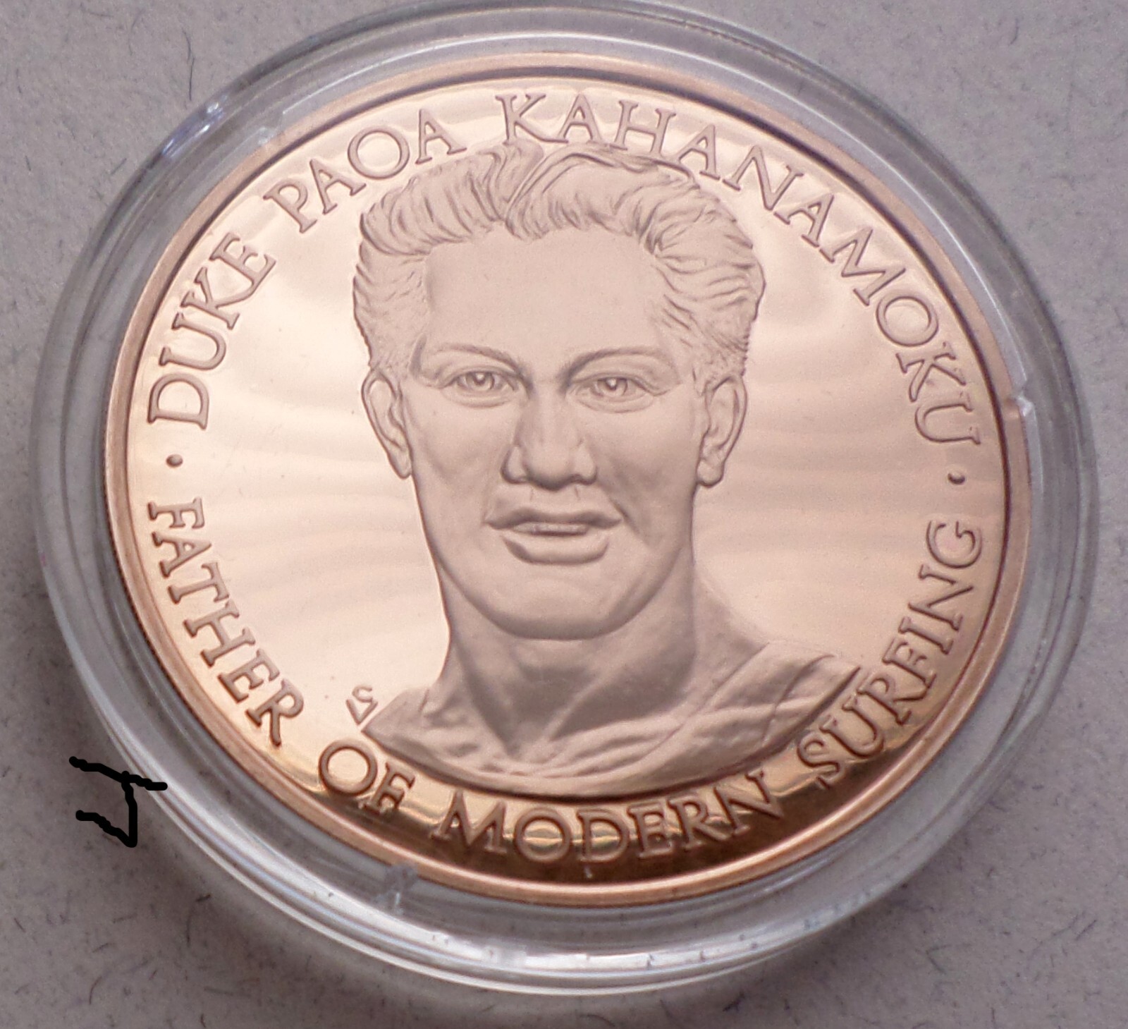 Duke Paoa Kahanamoku Hawaii Surfing Surfer Vintage Bronze Medal