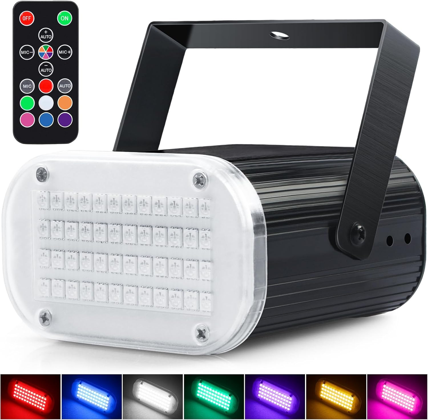Halloween Mini LED Strobe Light, Multi-Color Sound Activated Disco Party Lights 