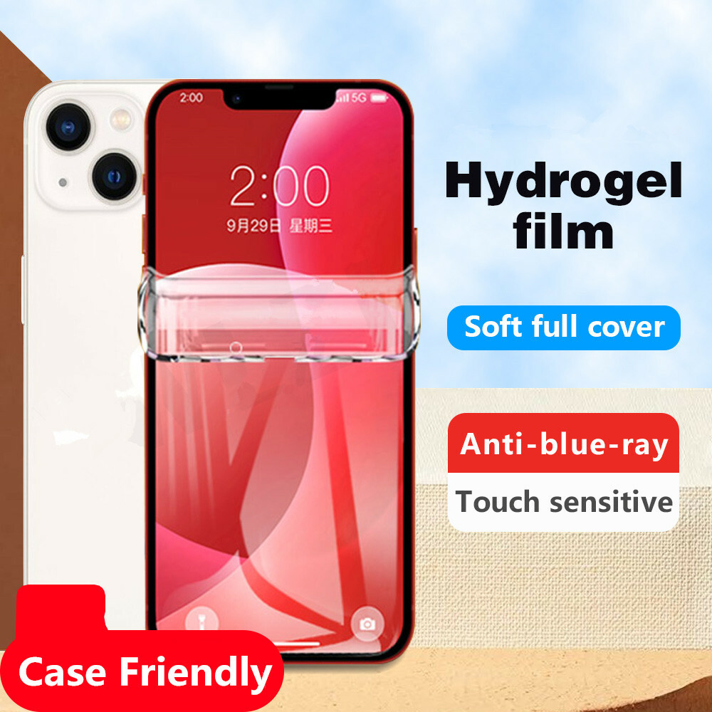 Anti Blue-Ray Soft Hydrogel Film For iphone 14 13 12 Mini 11 Pro Xs 8 7 Xr Se 6