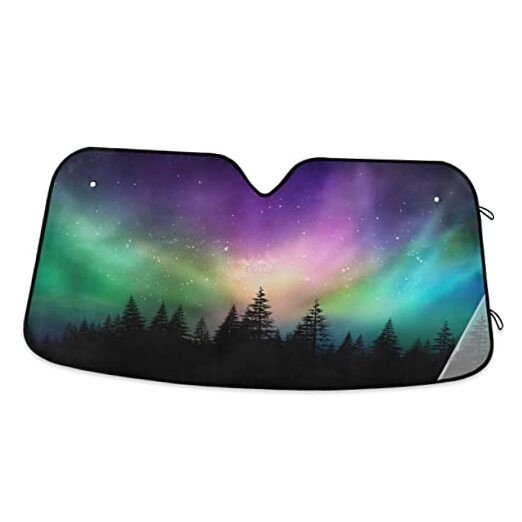 Car Windshield Sunshade Northern Light Auto Front Windshield Sun Shade Aurora