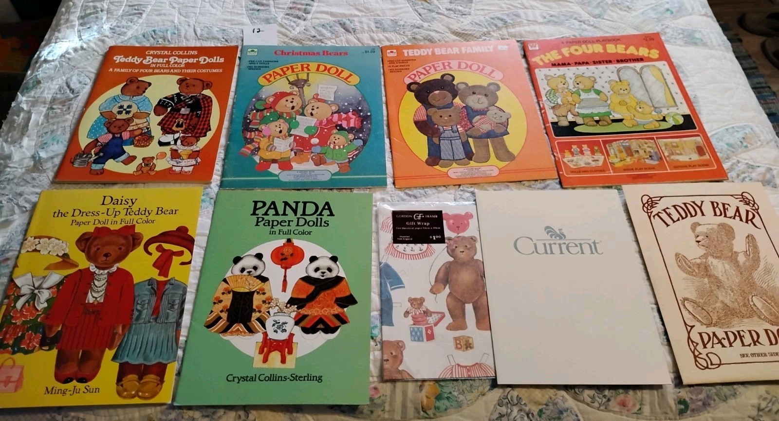 Lot of 6 NEW Vintage Variety Precious Teddy Bear Paper Dolls Books Uncut Unused