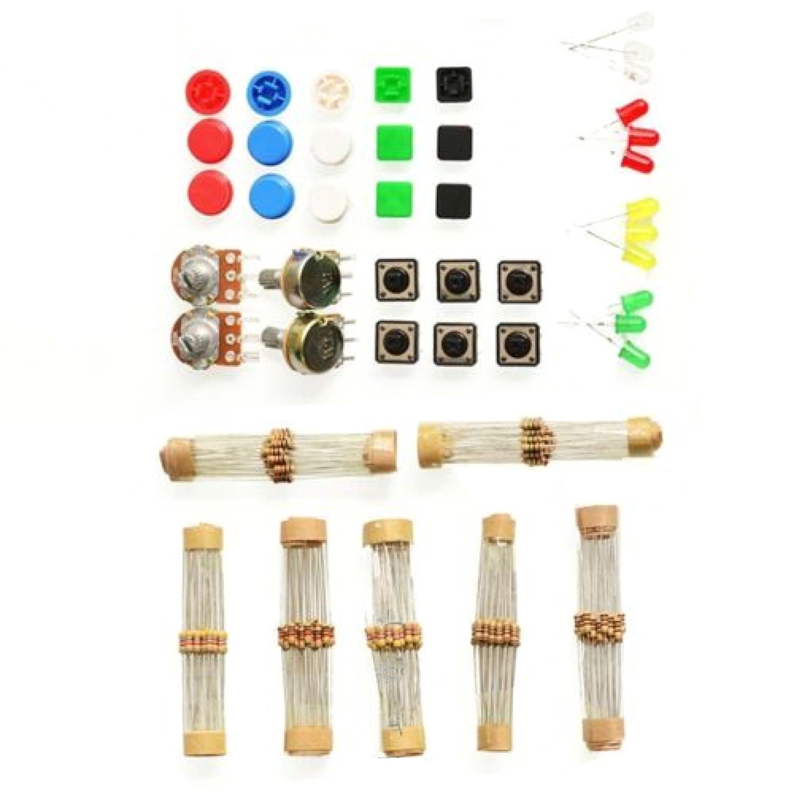 Lot of Electronic Parts Pack KIT for ARDUINO component Resistors Switchs Buttons