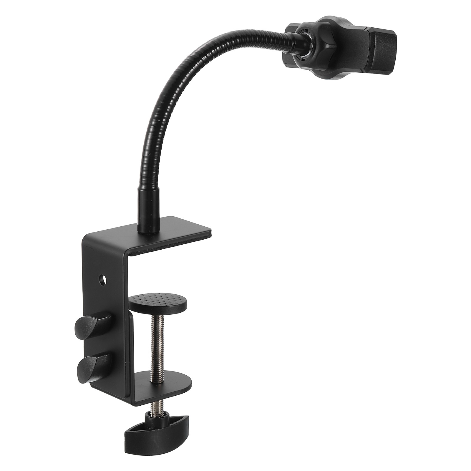 7.9" Gooseneck Holder, Phone Mount Clamp Clip for 2.4-3.9" Devices, Black