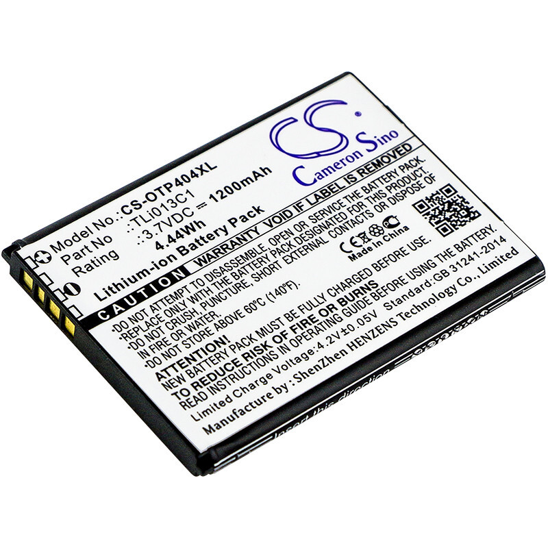 Battery 1200mAh Type TLi013C1 for Alcatel One Touch Go Flip, OT-4043S, OT-4044T