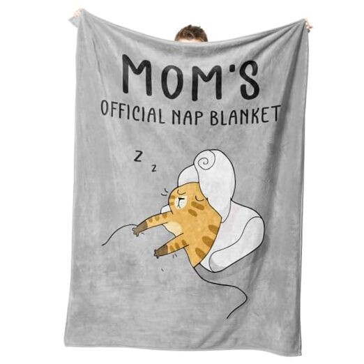  for Mom from Daughter Son, Mom Birthday Gifts Blanket, Mother 60"x50" Grey