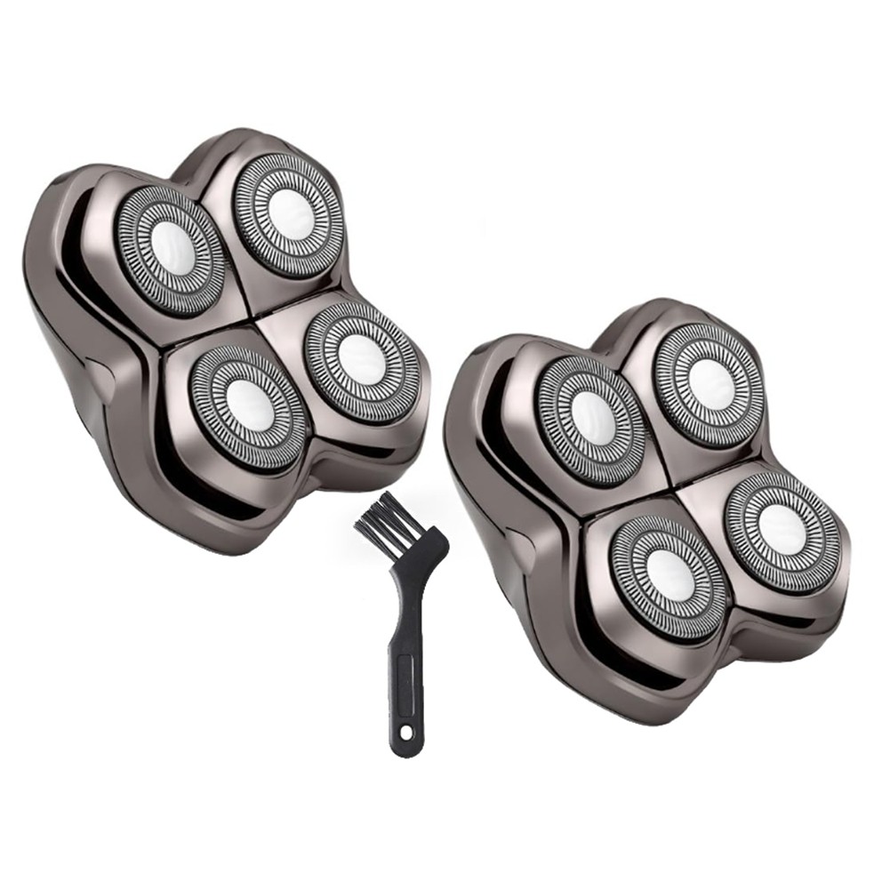 2 Pack Pro 4 Shaver Replacement Heads for Skulls Pitbulls Gold PRO, Silver7880