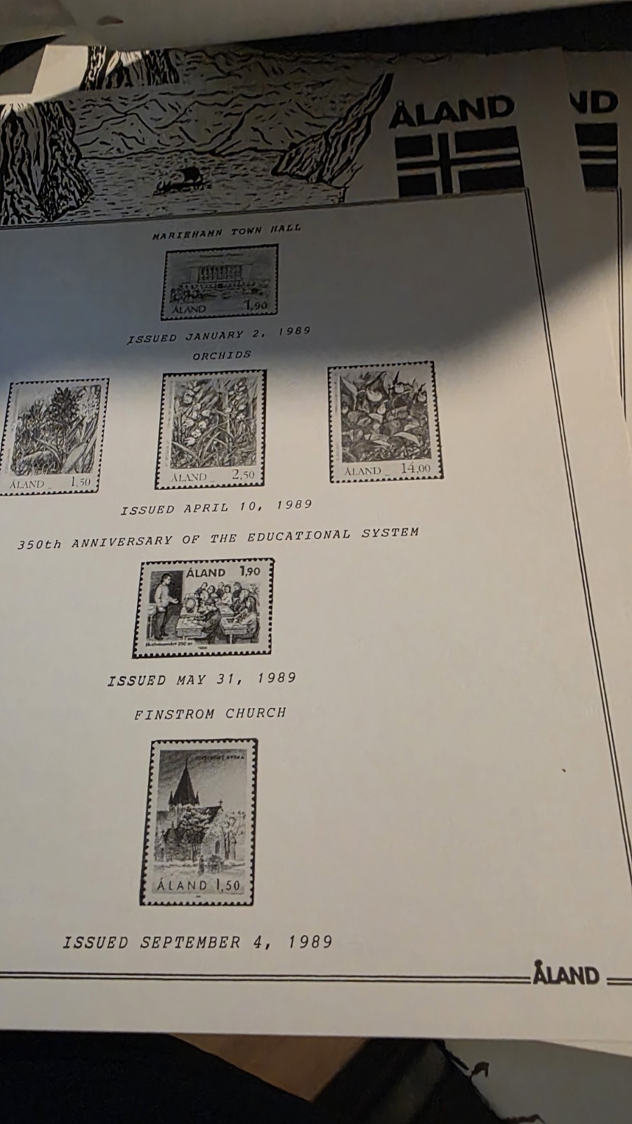 Aland Album Pages 1984 to 1989