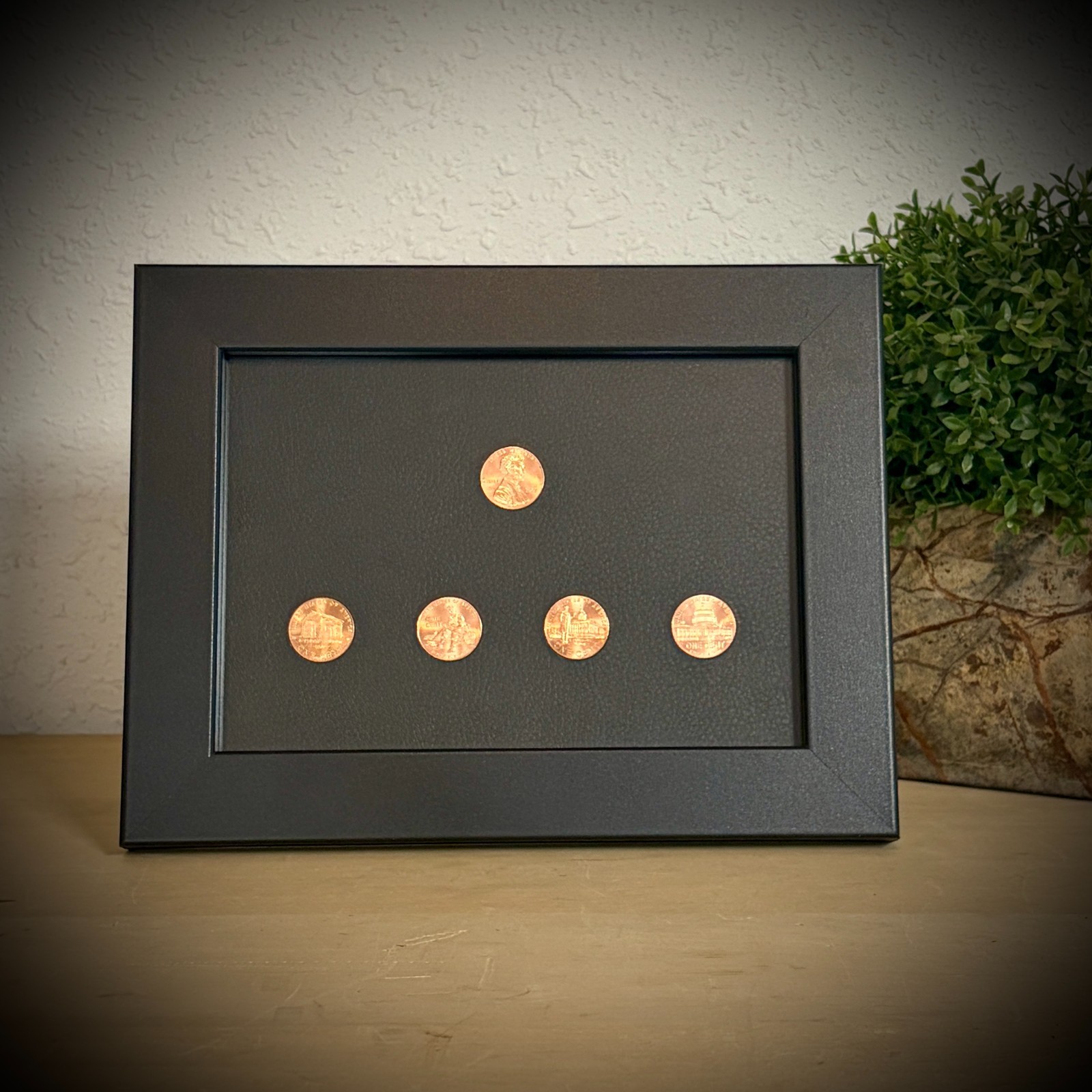 2009 Lincoln Penny Set Framed – 4 Coin Bicentennial Collection Display – P or D