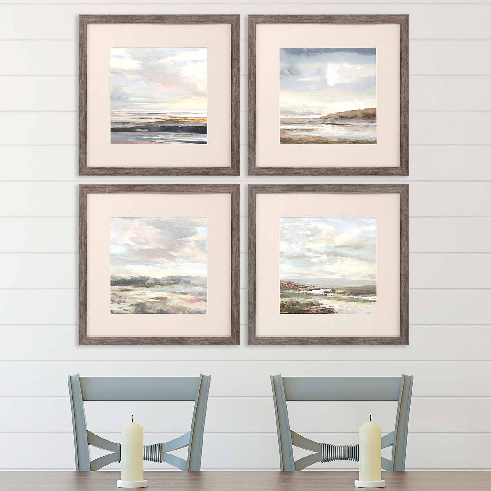 Tirwedd I 20" Square 4-Piece Giclee Framed Wall Art Set