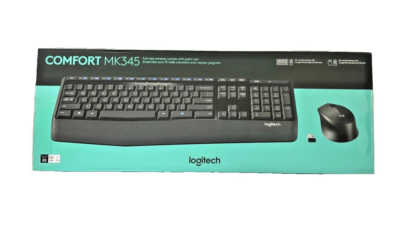 Logitech Wireless Keyboard & Mouse Combo MK345 Lot of 6 Units NEW Sealed