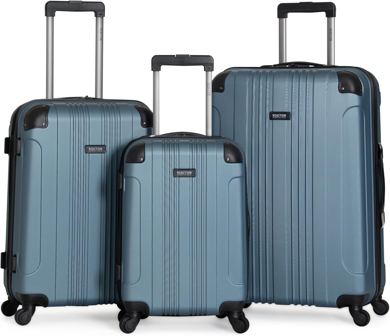 Kenneth Cole REACTION Out of Bounds Hardshell Spinner Luggage 3pc GRANITE BLUE