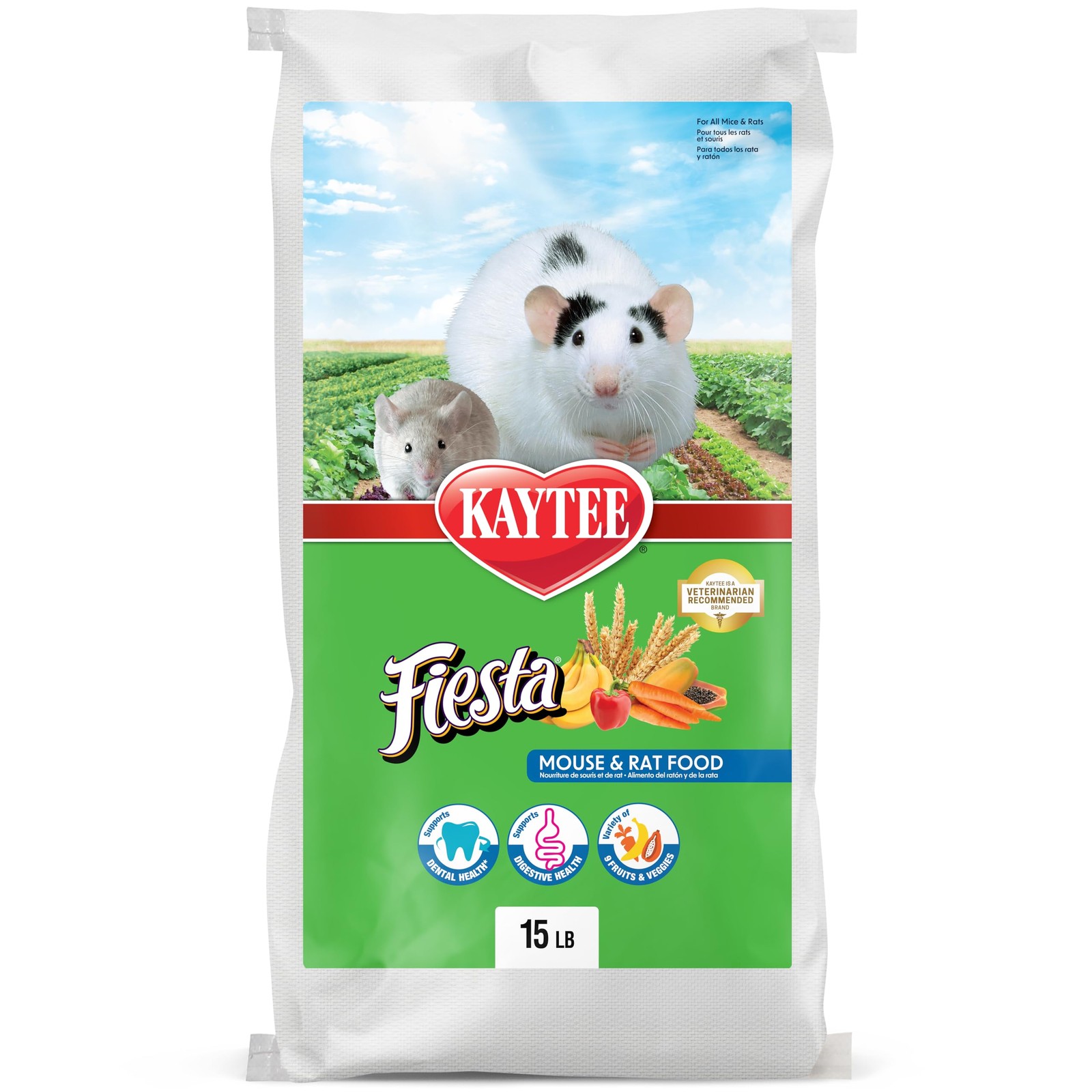 Mouse & Rat Food Flavor Medley 15 Pound Kaytee Fiesta Pounds