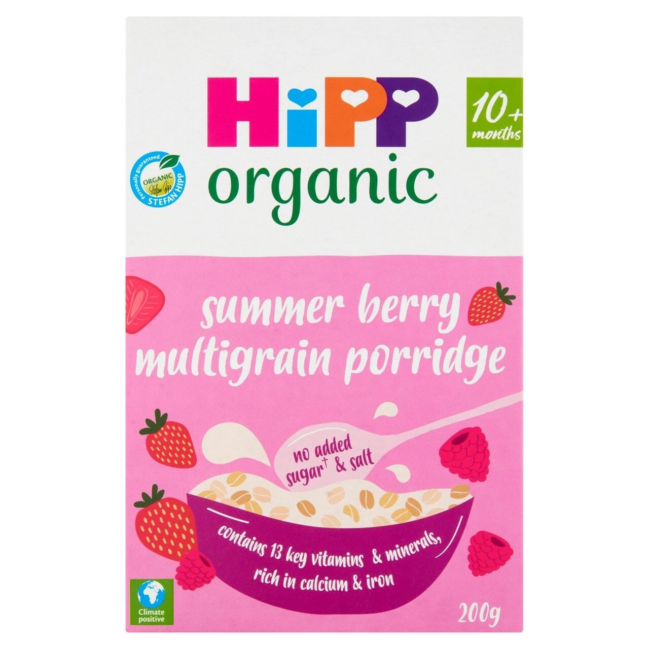 HiPP Organic Summer Berry Multigrain Porridge Baby Cereal 10+ Months PACK OF 4