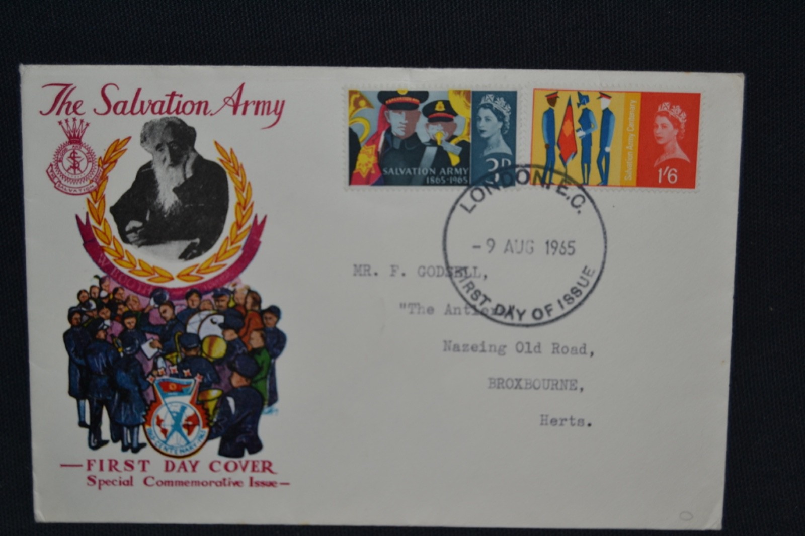 GB first day cover 1965 Salvation Army with a London EC cancel