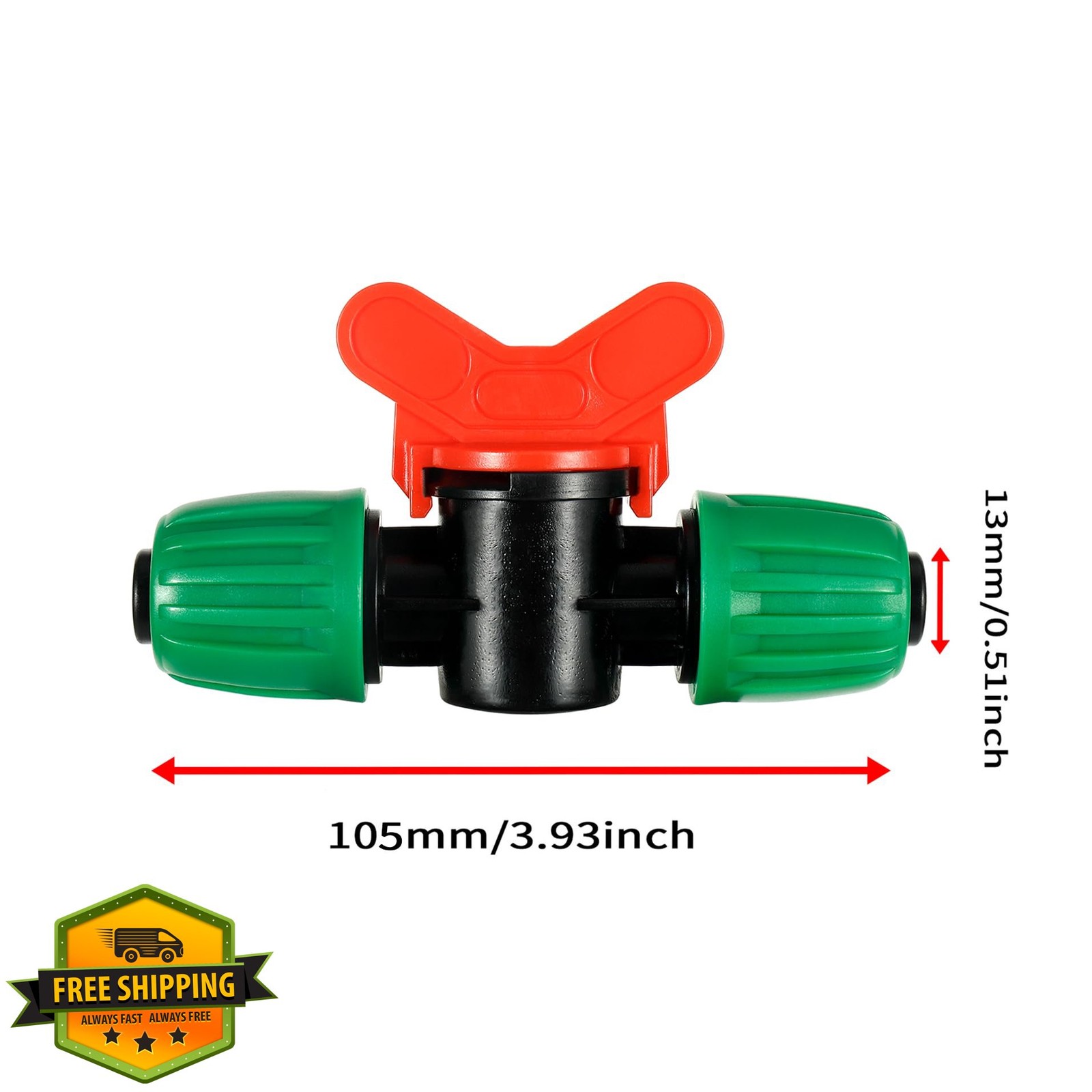5 Pcs 1/2" Drip Irrigation Shut Off Valve