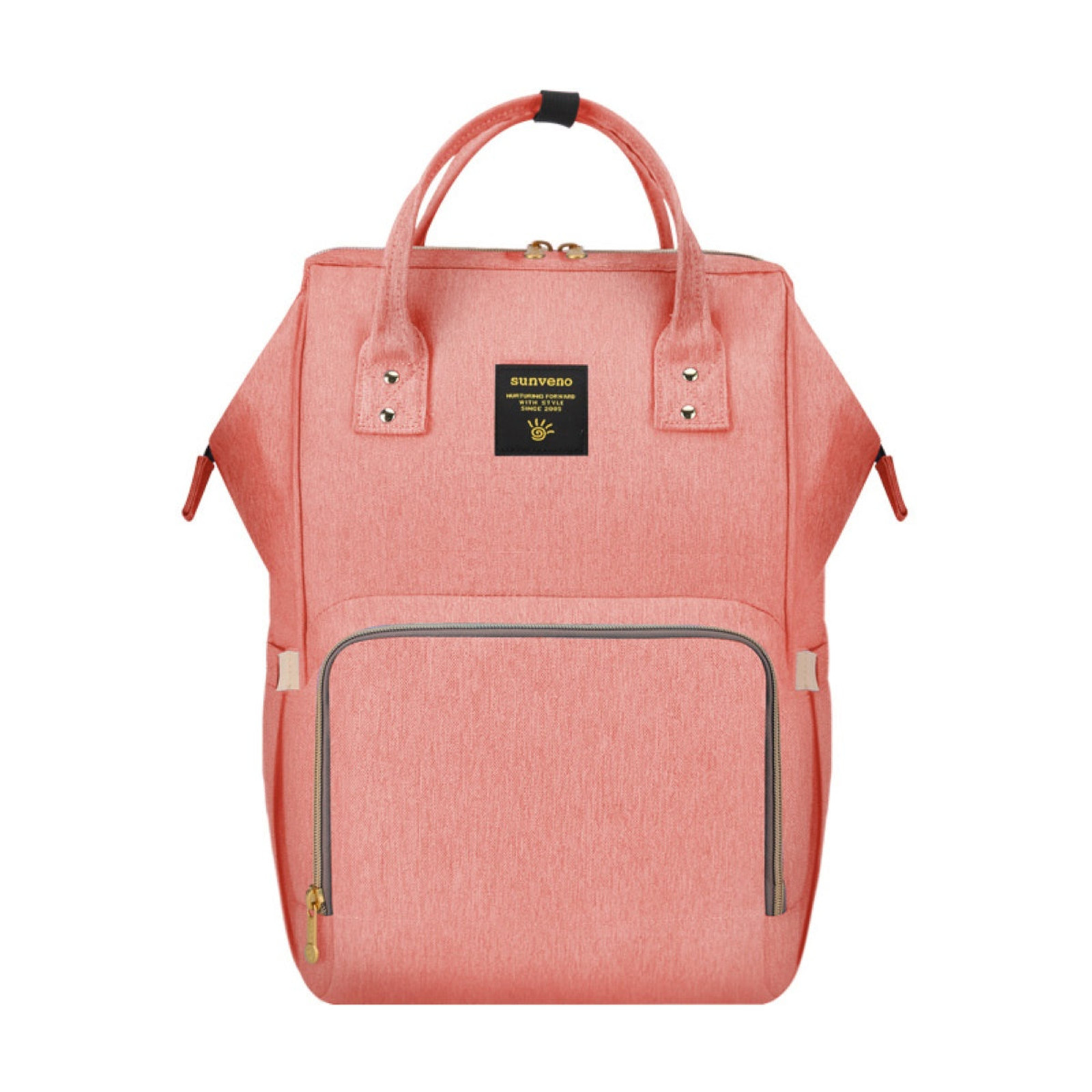 Pink Classic Diaper Bag Backpack Water-Resistant Durable 13 Storage Pockets