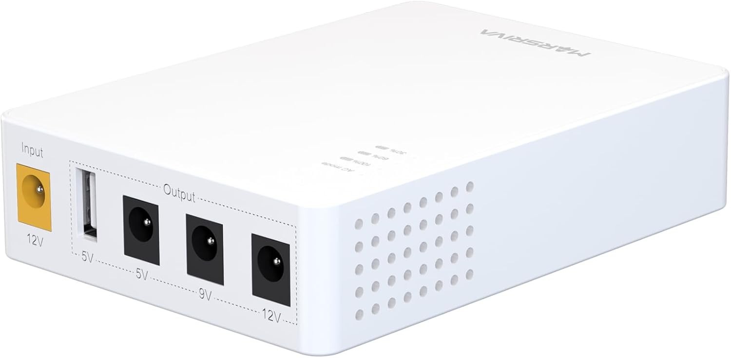 KP3 Small UPS Mini UPS DC 10000mAh 36Wh Battery Backup 0ms Transfer Multi-Port