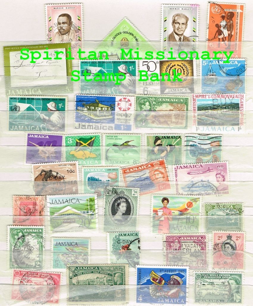 Jamaica Stamps:  35 Assorted Cancelled Postage (12-589)
