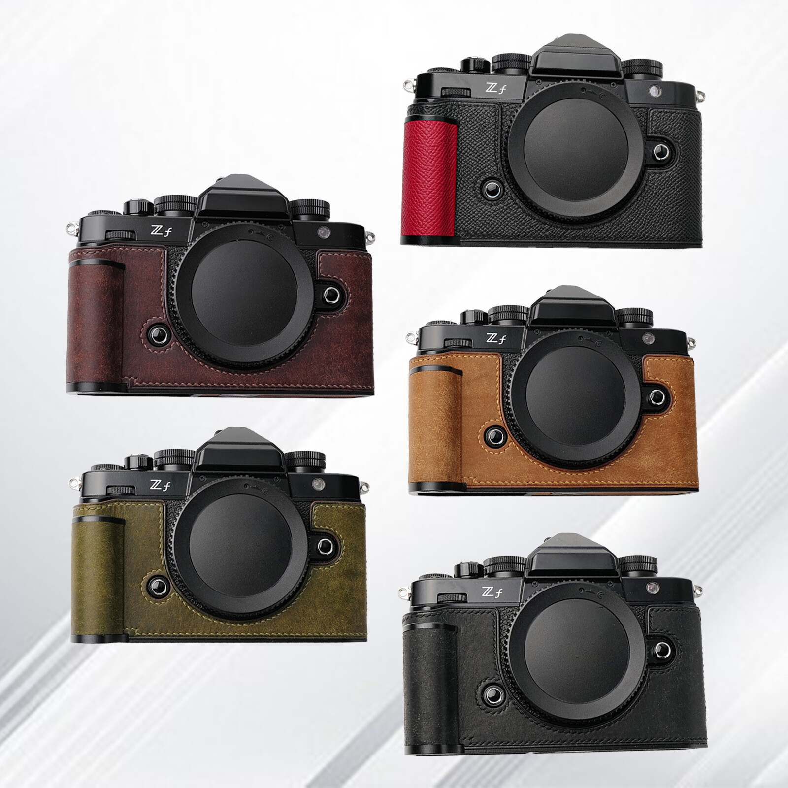 Half Case For Nikon Zf Camera Genuine Leather Insert Cover Case Bag Handmade