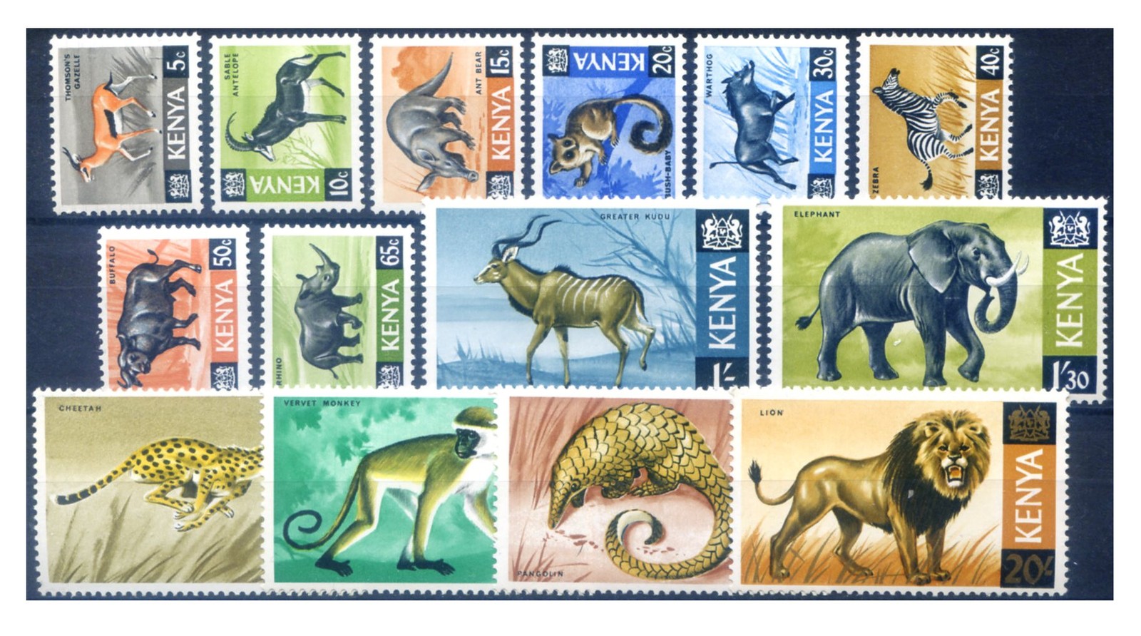 Kenya. Definitive. 1966 Wildlife.
