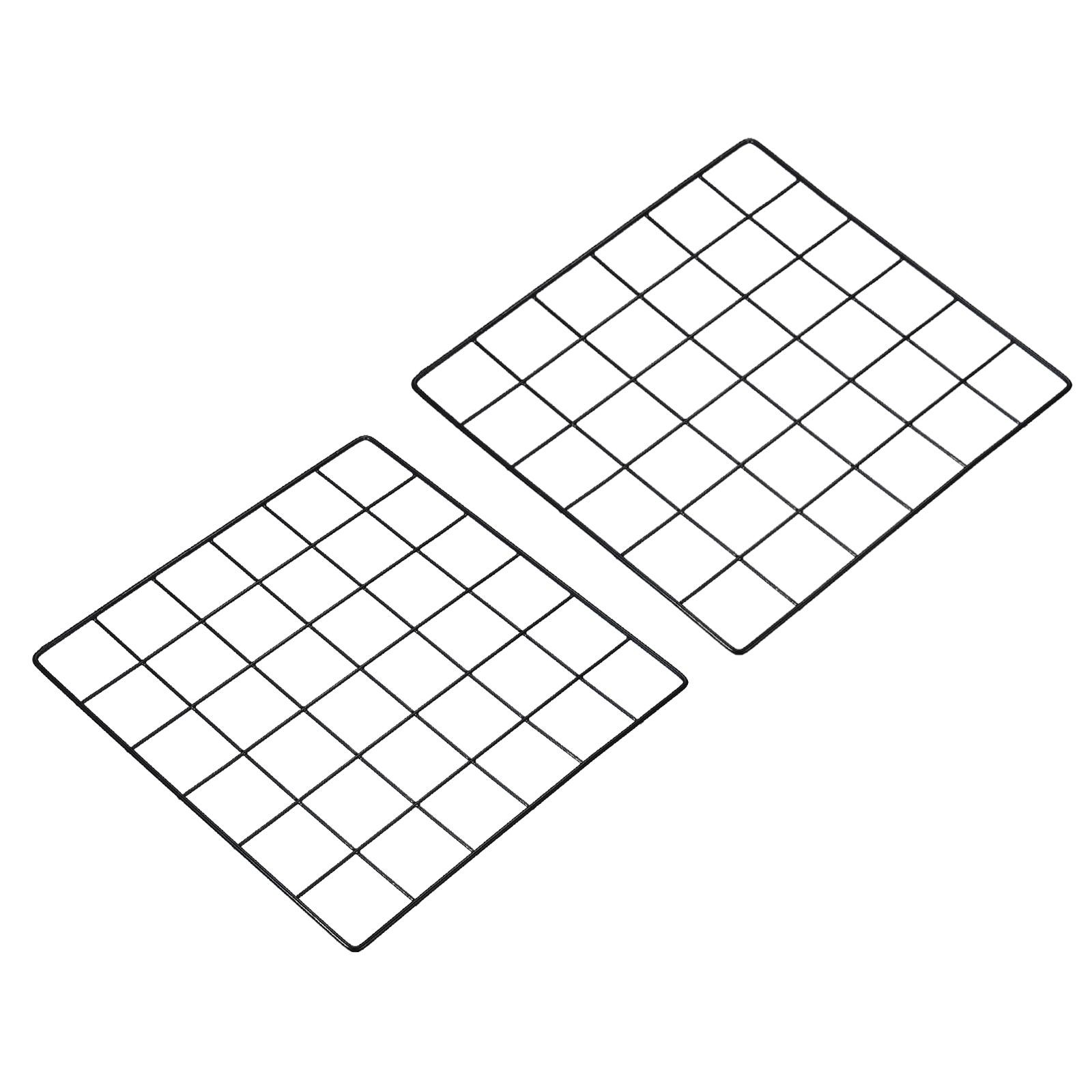 12"x12" Wire Grid Panel, 2pcs for Home Office, Black