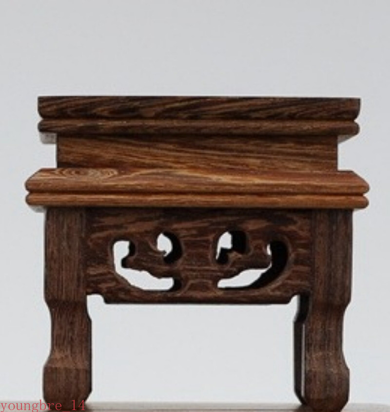 China Wood Base Redwood Pedestal Vase Pot Plant Stand Collection Decoration