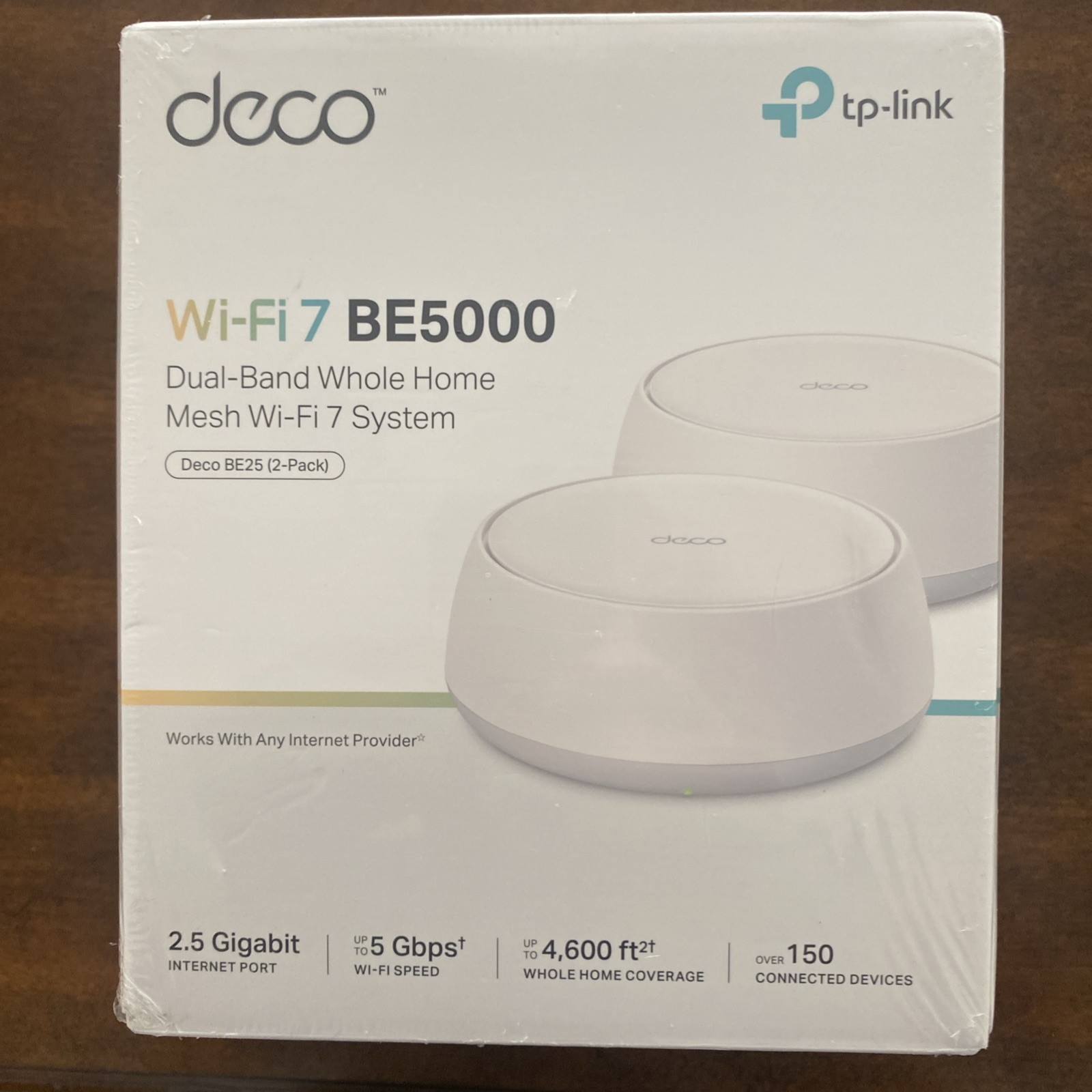 TP-Link Deco BE25 Dual-Band BE5000 WiFi 7 Mesh Wi-Fi System (2 Pack) 