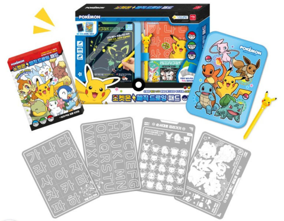 Pokemon Magic Drawing Pad Pokemon Ver English Korean  Learning Color LCD Board
