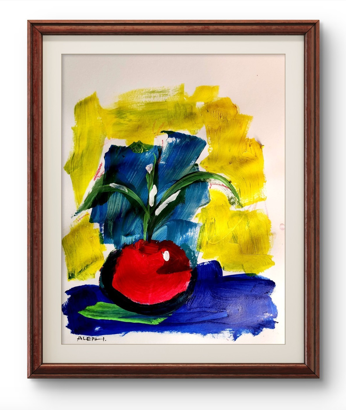 Aleph Original Art 14x11 Unique Abstract Expressionism Wall Art Gallery Paper