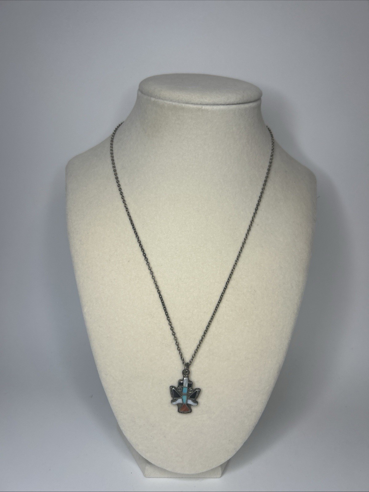 vintage Zuni Knifewing Kachina pendant 18”