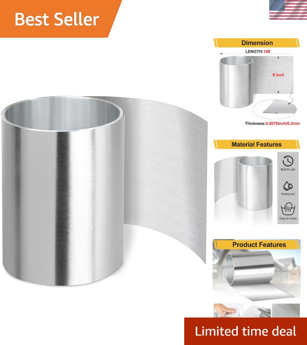 1060 Aluminum Flashing, 6in x 10ft - Mold and Mildew Prevention for Roofs