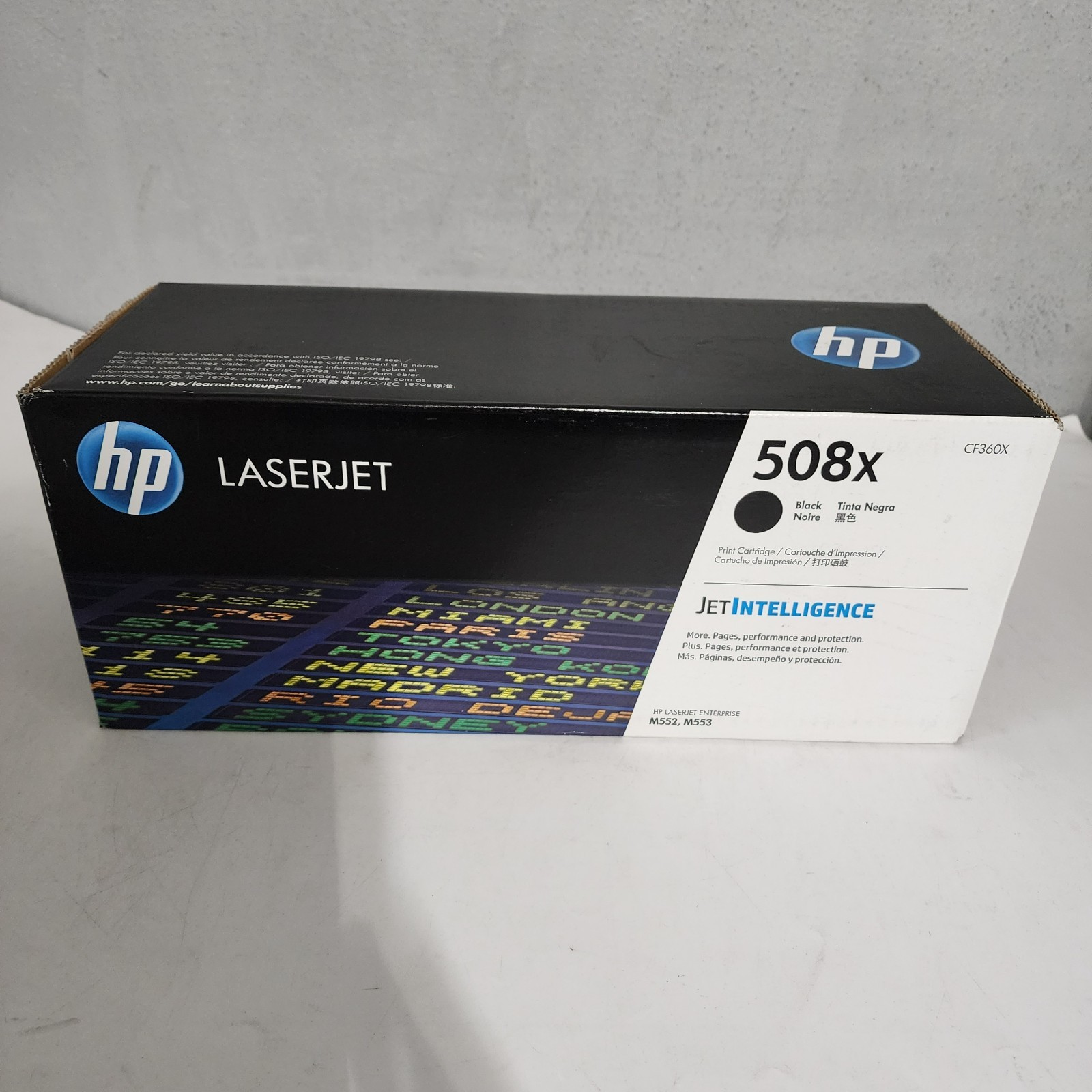 HP 508X CF360X  Black High Yield Toner Cartridge Genuine New Sealed Box Free Shp